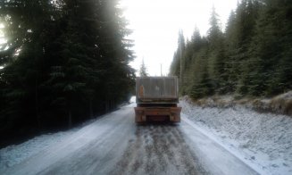 Ger năprasnic și polei la Cluj. Cum se circulă pe drumurile din județ