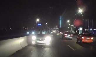 Pericol pe străzile din Cluj: Mașină pe contrasens, oprită de un șofer cu spirit civic