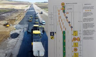 Atenție, șoferi! Restricții de circulație pe A3 între Turda și Gilău, din cauza lucrărilor la drumul expres de la Tureni